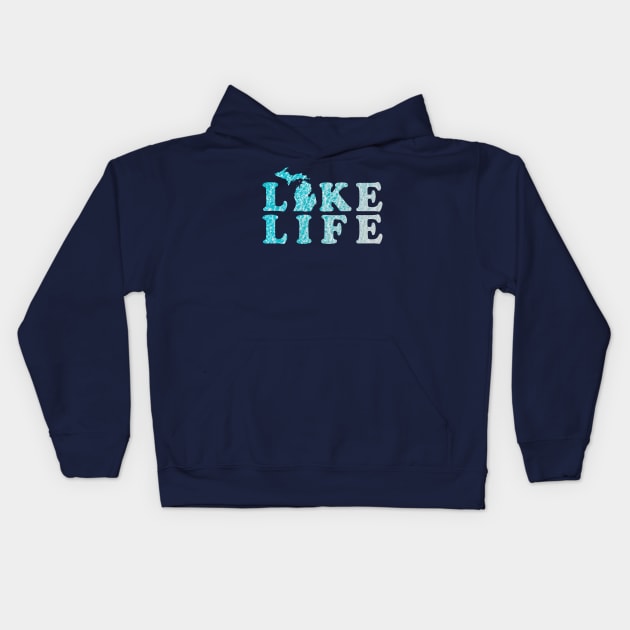 Michigan Lake Life in the Great Lakes Kids Hoodie by GreatLakesLocals